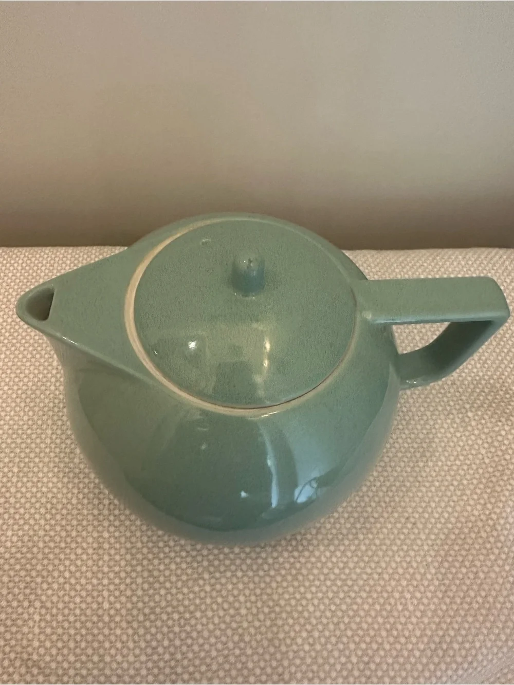 Vintage Sasaki Colorstone Tea Pot VERT DE GRIS Vignelli Designs Green 80s Retro